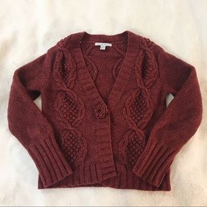 Cabi Lambs Wool Sweater in Burgundy